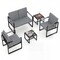 PU Leather Accent Chairs Set of 2 Padded Seats Metal Frame Modern Design